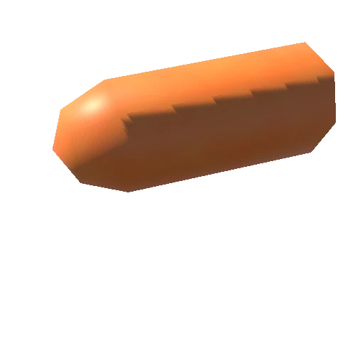 orange foam earplug low poly